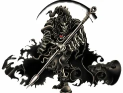 Grim Reaper Edible Cake Topper Icing Image,