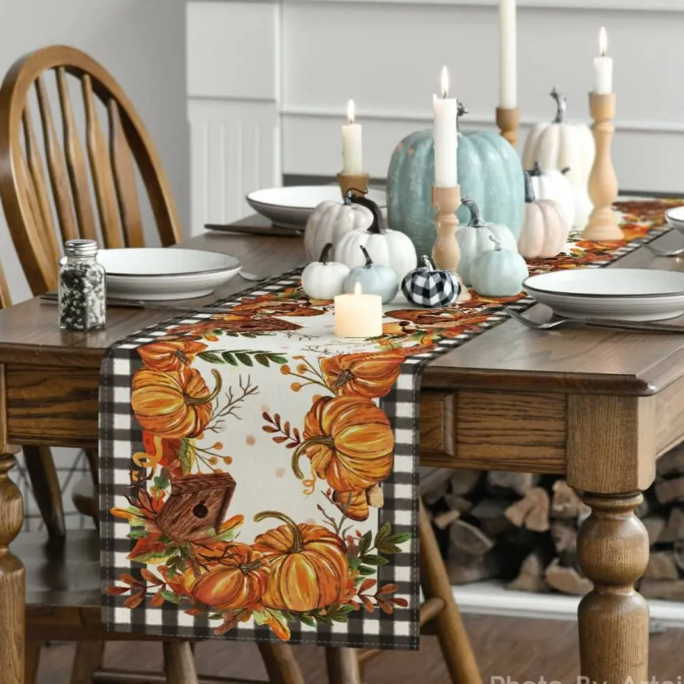 210 GSM Fall Table Runner Home Party Decor 13x48 Inch