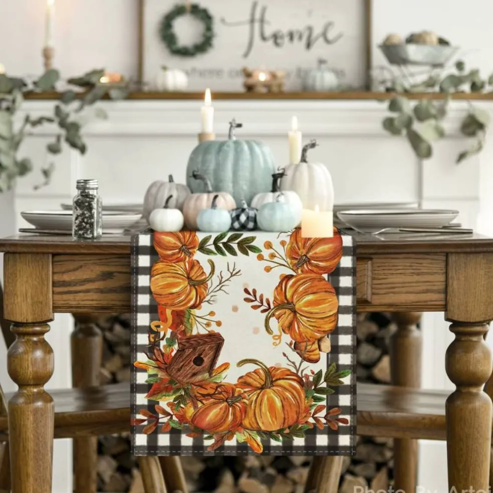 210 GSM Fall Table Runner Home Party Decor 13x48 Inch