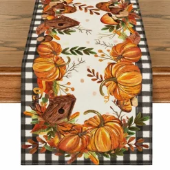 210 GSM Fall Table Runner Home Party Decor 13x48 Inch