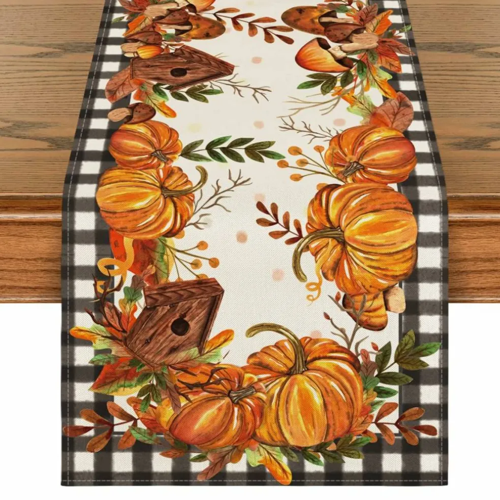 210 GSM Fall Table Runner Home Party Decor 13x48 Inch