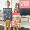 Hadley Designs 11" x 17" Boho Preschool Educational Laminated Posters for Toddlers Set