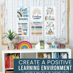Hadley Designs 11" x 14" Boho Reading Posters for Classroom Library Décor Set