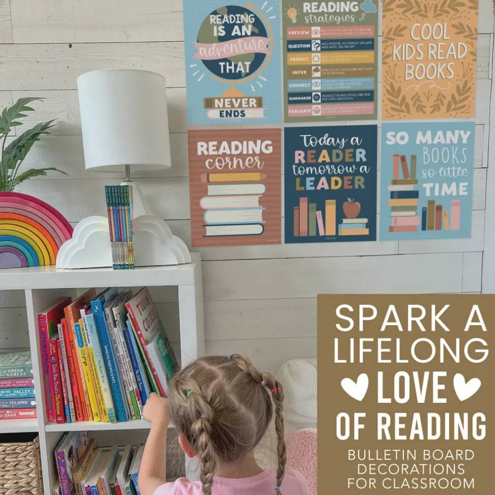Hadley Designs 11" x 14" Colorful Pastel Reading Posters Set