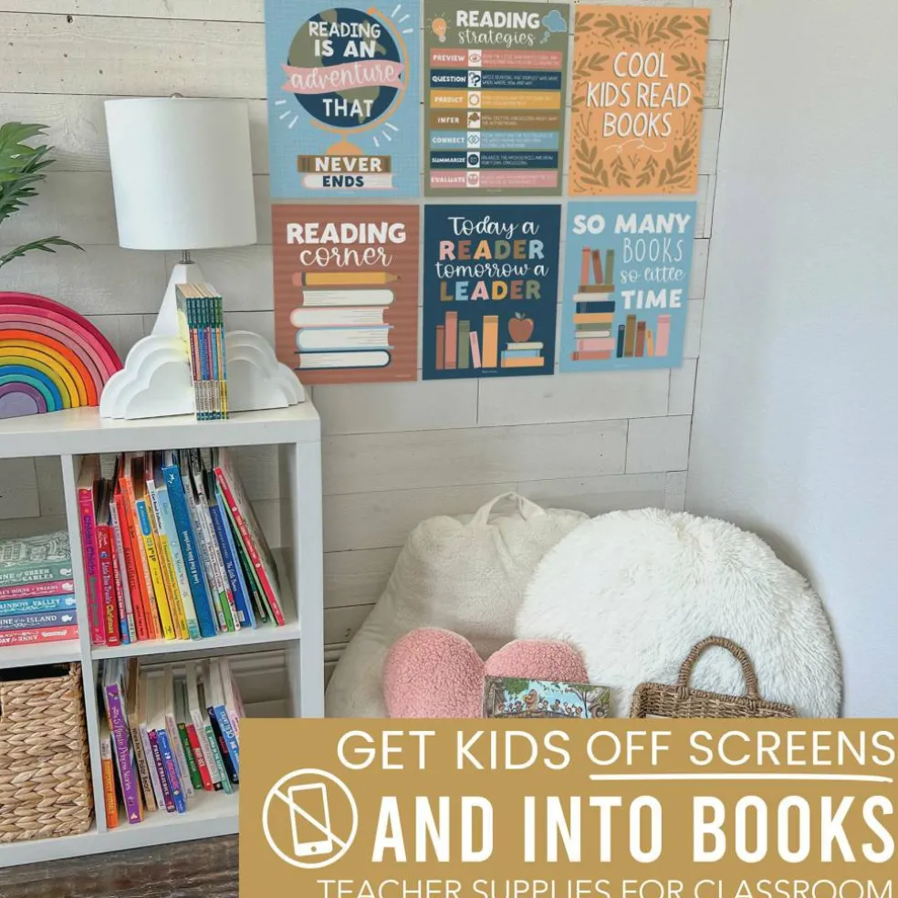 Hadley Designs 11" x 14" Colorful Pastel Reading Posters Set