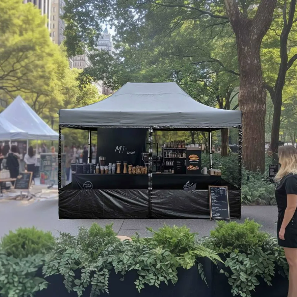 4 Half Mesh Sidewalls for 15x10 Ft Pop Up Canopy Tent w/ Window Food Vendor Fair