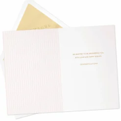 Hallmark Signature Pink Floral Umbrella Bridal Shower Card