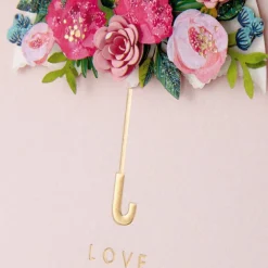 Hallmark Signature Pink Floral Umbrella Bridal Shower Card