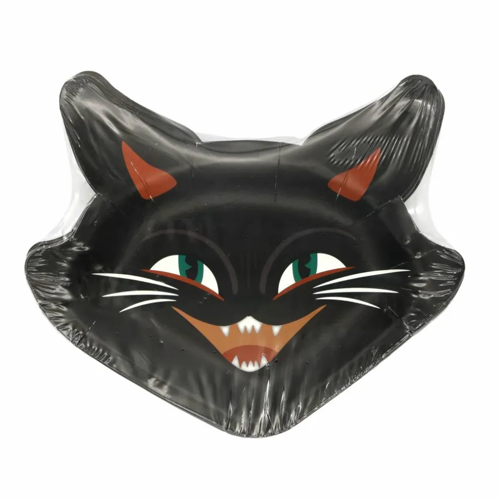 7" Halloween Black Cat Paper Snack Plates, 10ct. by Celebrate It™