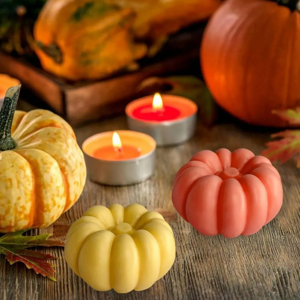 Halloween Candle Mold for Candle Making(Large Pumpkin)5.5 x 2.36 x 2.36 inches