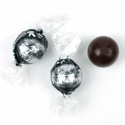Halloween Candy Gift Tin with Chocolate Lindor Truffles by Lindt Large Plastic Tin with Sticker By Just Candy - Pumpkin