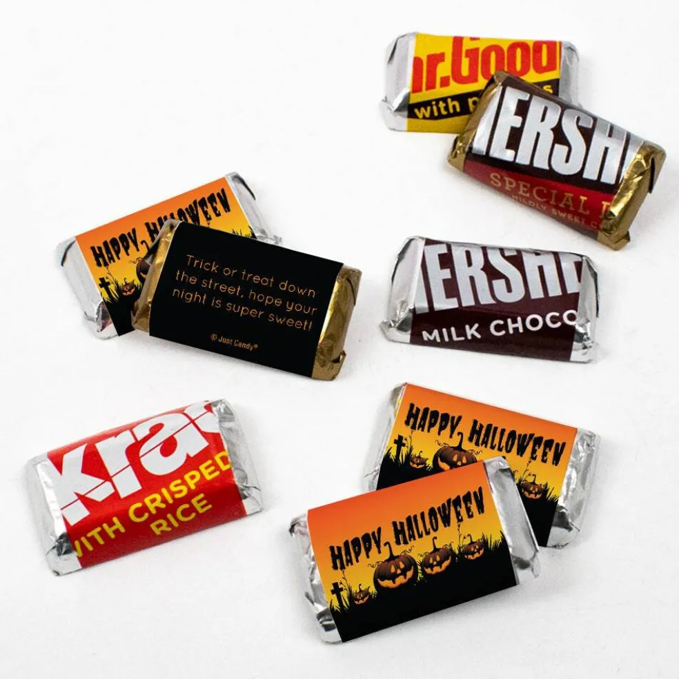 Halloween Candy Party Favors Hershey's Miniatures Chocolate by Just Candy - Pumpkins
