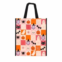 15.75" Halloween Check Reusable Tote Bag by Celebrate It™