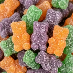 Halloween Colors Sugar Sanded Gummy Bears by Just Candy