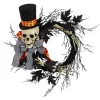 26" Halloween Dapper Skeleton Wreath