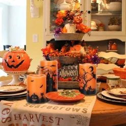 Halloween Flickering LED Flameless Candles Set