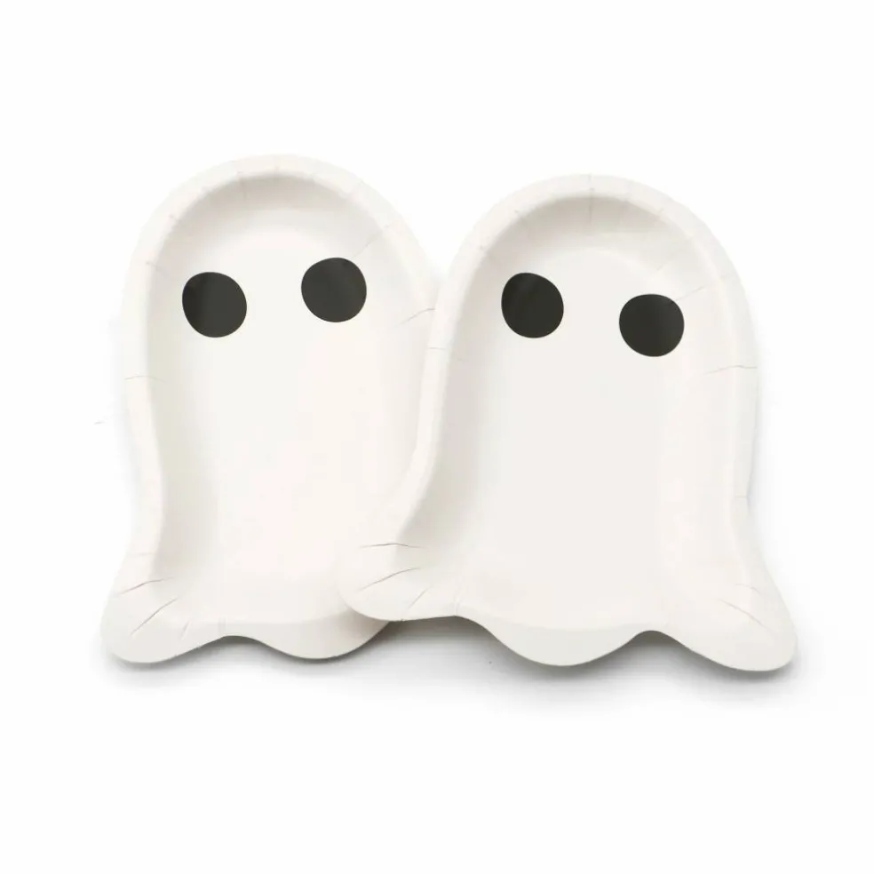 7" Halloween Ghost Paper Snack Plates, 10ct. by Celebrate It™
