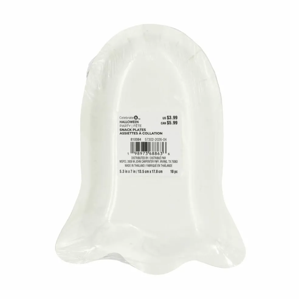 7" Halloween Ghost Paper Snack Plates, 10ct. by Celebrate It™