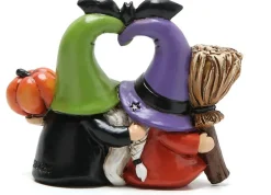 Halloween Gnomes Decorations – Handmade Scandinavian Gnome Ornaments, Pumpkin & Bat Figurines, Home & Office Table Décor