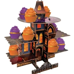 Halloween Haunted House Cupcake Stand