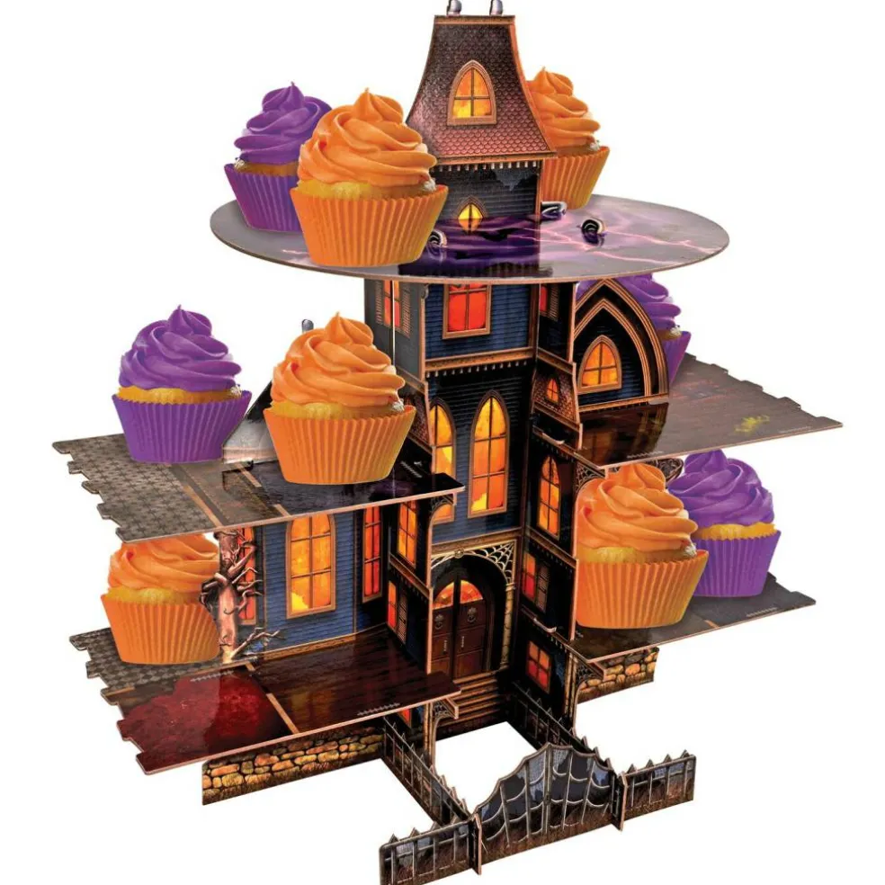 Halloween Haunted House Cupcake Stand
