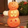 Halloween Haunted Living Light Up Jack-O-Lantern 18.11" Tabletop Door