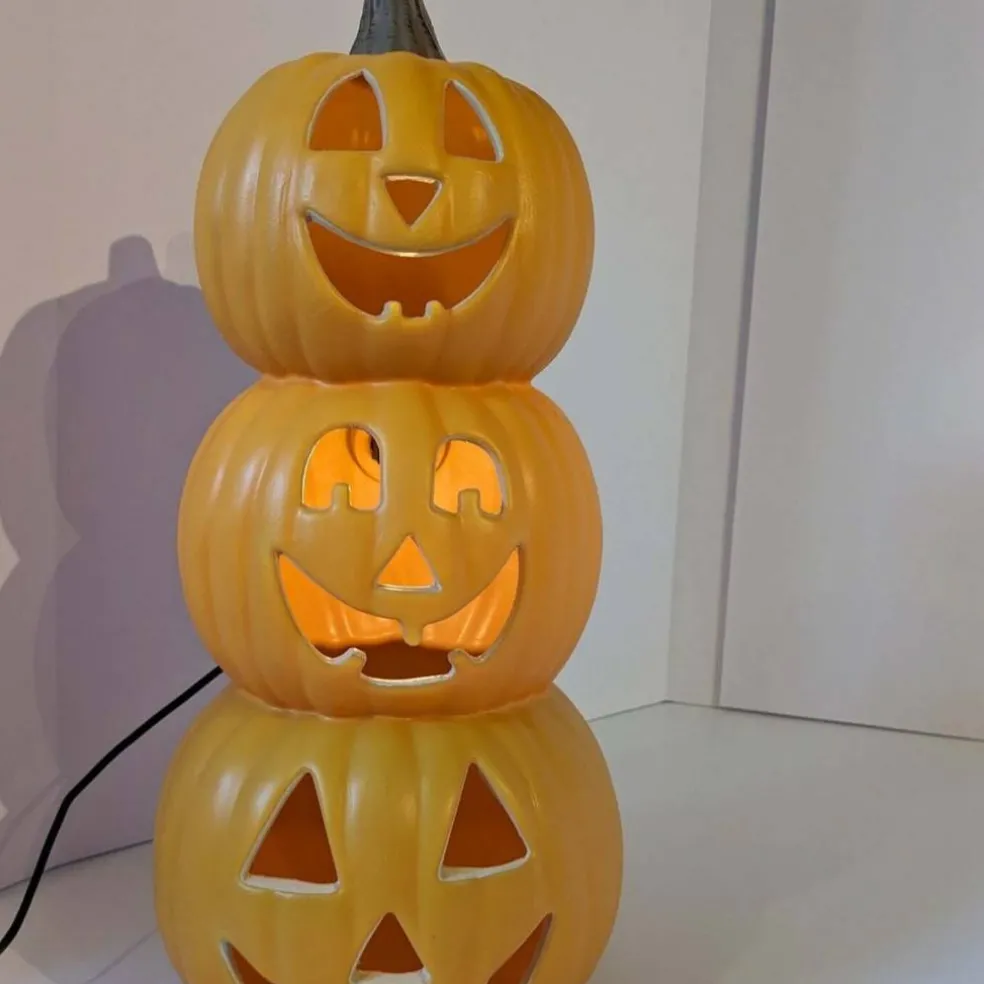 Halloween Haunted Living Light Up Jack-O-Lantern 18.11" Tabletop Door