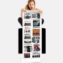 Halloween Horror Movie Straight Outta Nighmare DTF Transfer 22x60 Direct-to-Film Gang Sheets