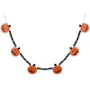 6' Halloween Jack‑o'-Lantern Garland – Orange & Black Playful Garland