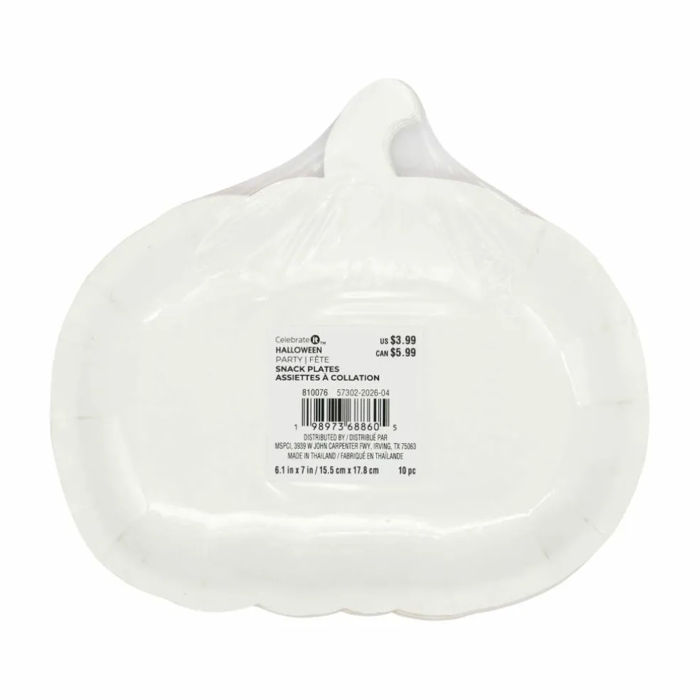 7" Halloween Jack-o'-Lantern Paper Snack Plates, 10ct. by Celebrate It™