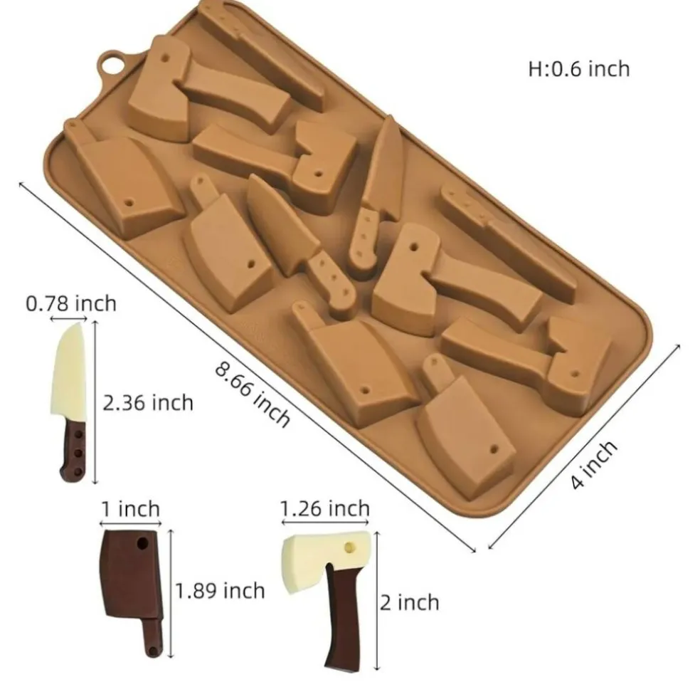 Halloween Knife & Cleaver Chocolate Silicone Mold