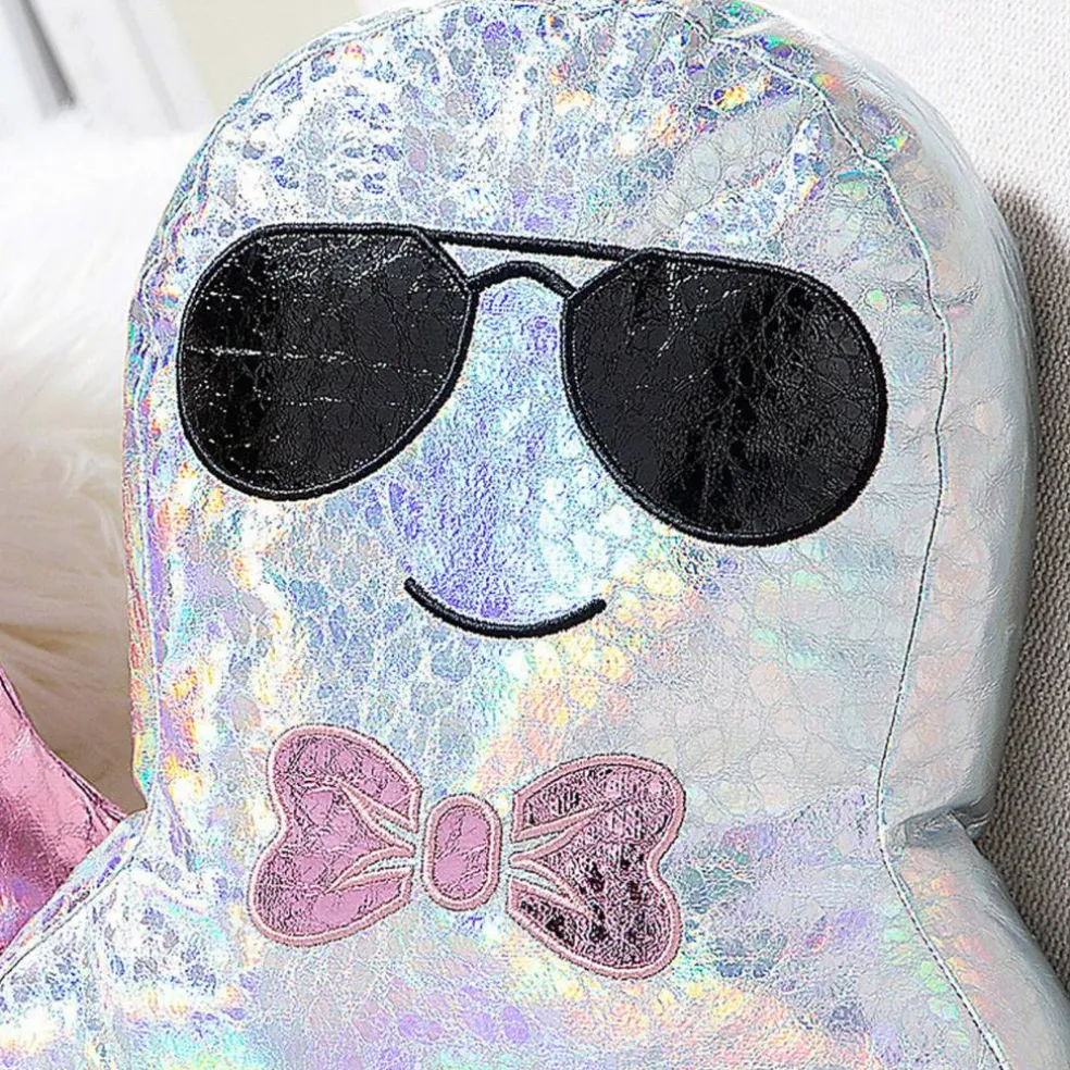 Halloween Metallic Polyester Ghost Pillows Set for Spooky Home Decoration