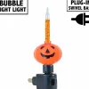 Halloween Pumpkin Bubble Light Night Light – Orange Liquid Rotating Base (5W Incandescent, Plug-In)