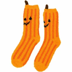 Halloween Pumpkin Fuzzy Socks by Creatology™