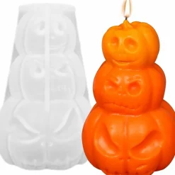 Halloween Pumpkin Silicone Molds for Candle Making(Pumpkin)