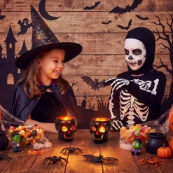 Halloween Skull Tealight Candle Holders (Set of 2)