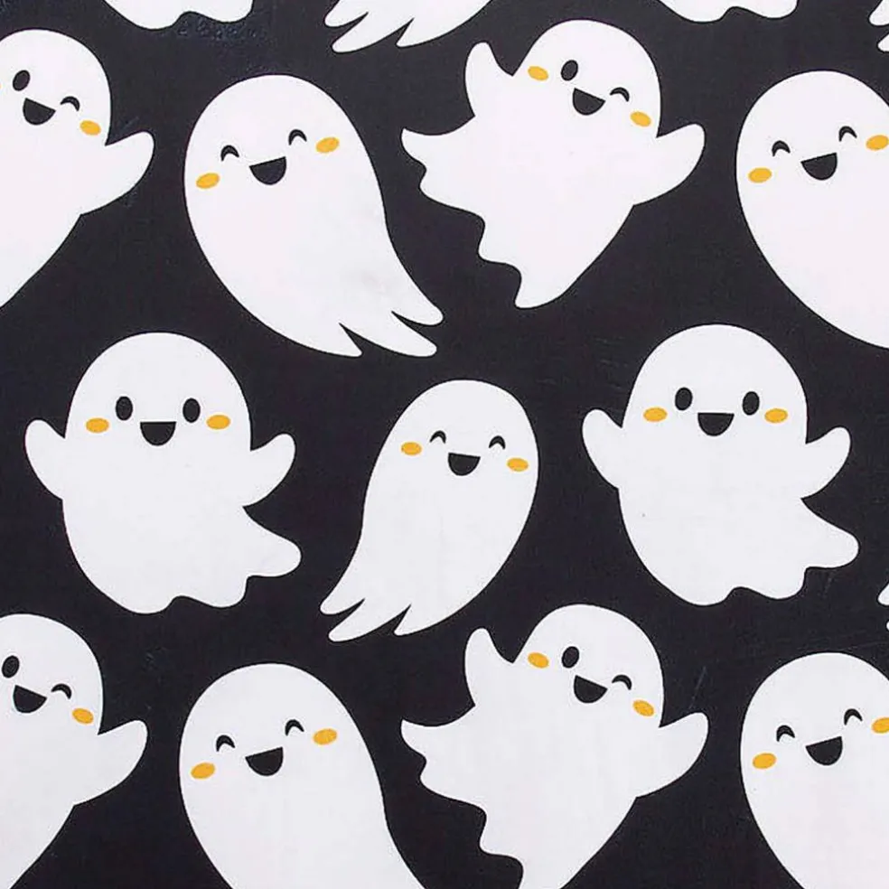 Halloween Smiling Ghosts Fleece Throw Cozy Seasonal Home Decor
