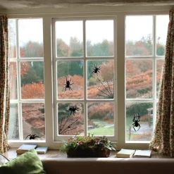 Halloween Spider & Spider Web Silhouette Clings