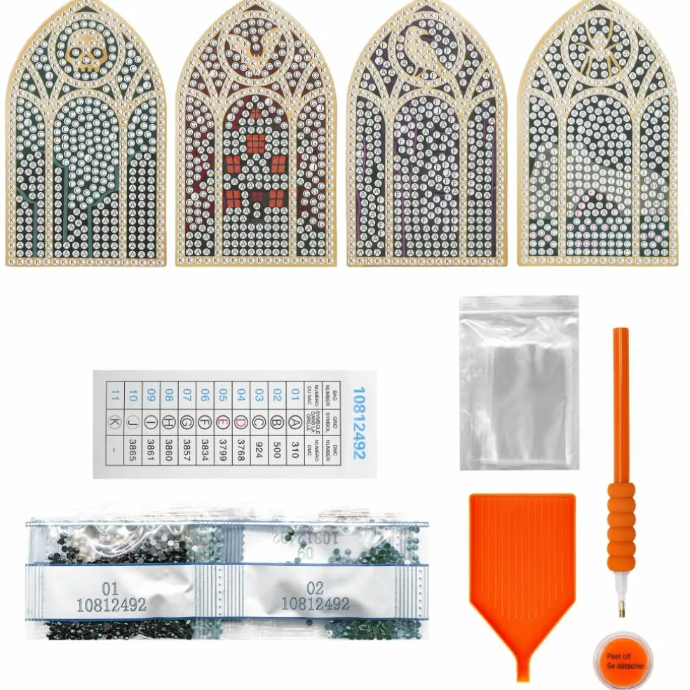 Halloween Stained Glass Window Diamond Art Magnet Kit by Make Market®