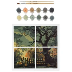 Halloween Tree Paint-by-Number Gallery Mini Kit by Artist's Loft®