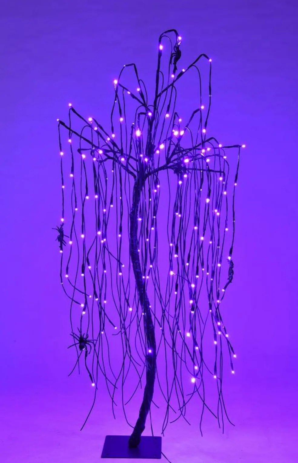 4' Halloween Willow Tree Purple LEDs
