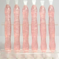 Handmade 5D Diamond Painting Art Drill Pen Kit Tool with 14pc Thin Tips and 10 Waxes Glitter Pink