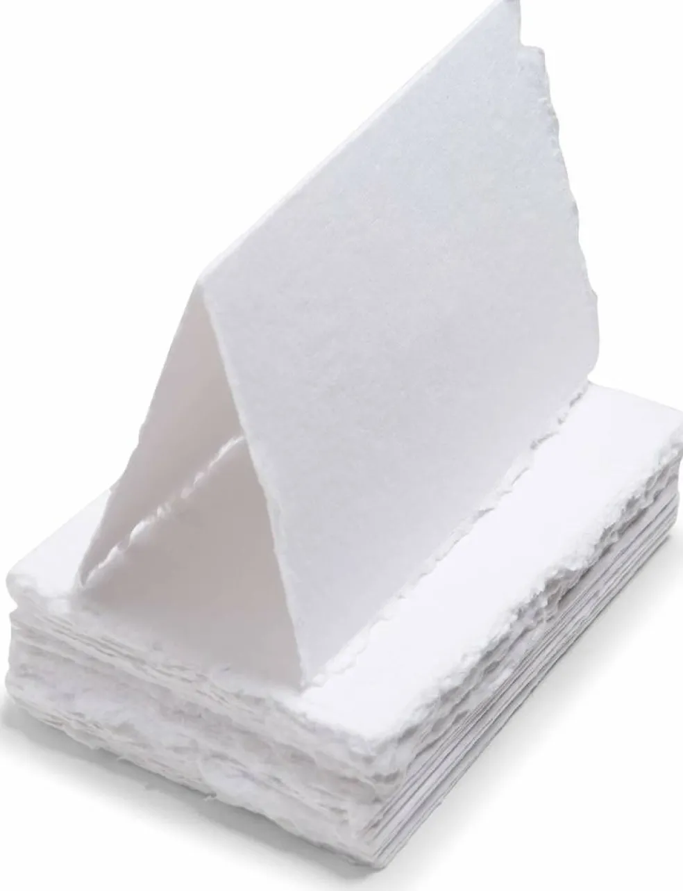 Handmade Deckle Edge Tent Cards – Folded to 3.5" x 2"