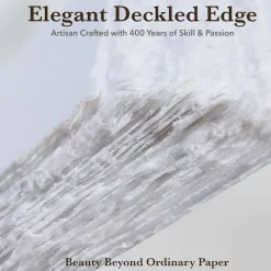 Handmade Deckle Edge Tent Cards – Folded to 3.5