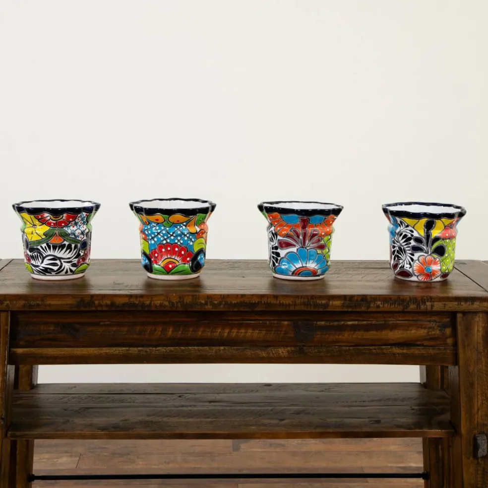 8" Handmade Mexican Talavera Ceramic Planter