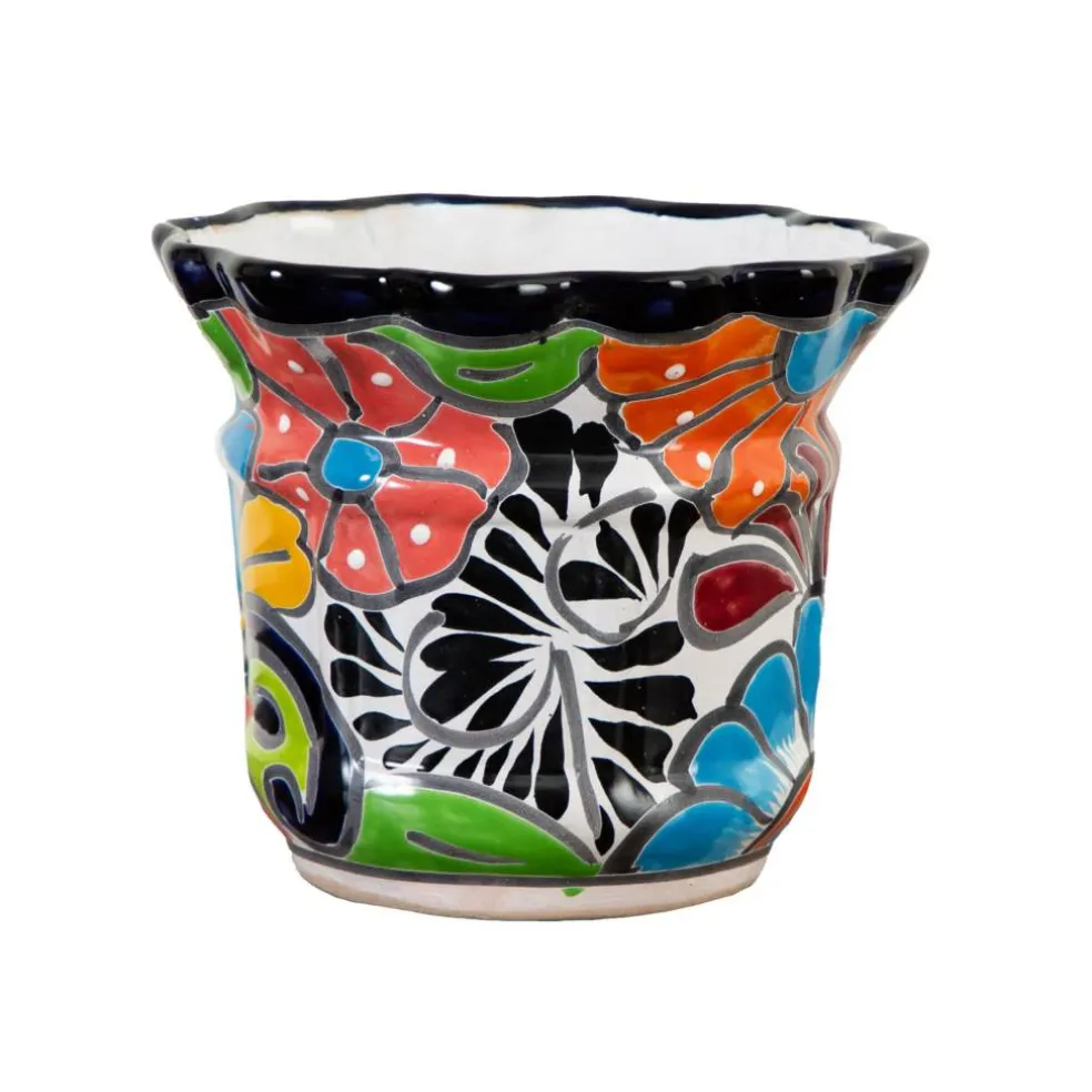 8" Handmade Mexican Talavera Ceramic Planter