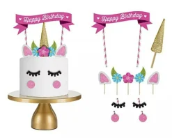 Handmade Unicorn Cake Topper - Cute Cupcake Decoration for Birthday Party