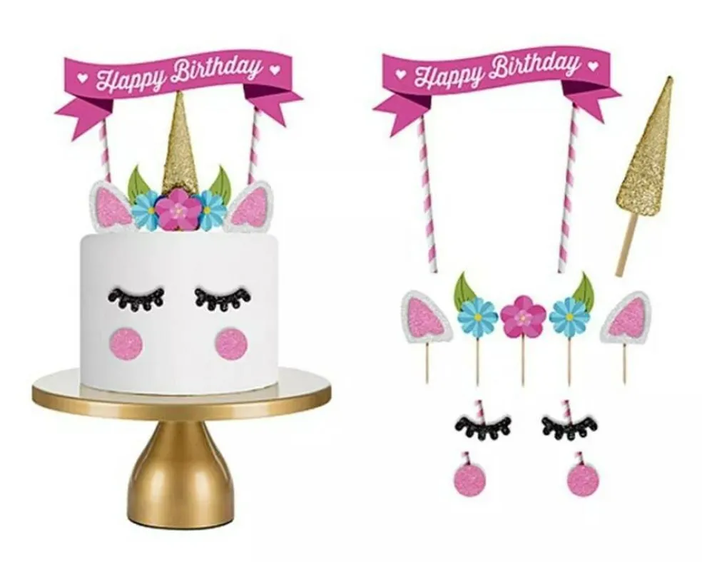 Handmade Unicorn Cake Topper - Cute Cupcake Decoration for Birthday Party