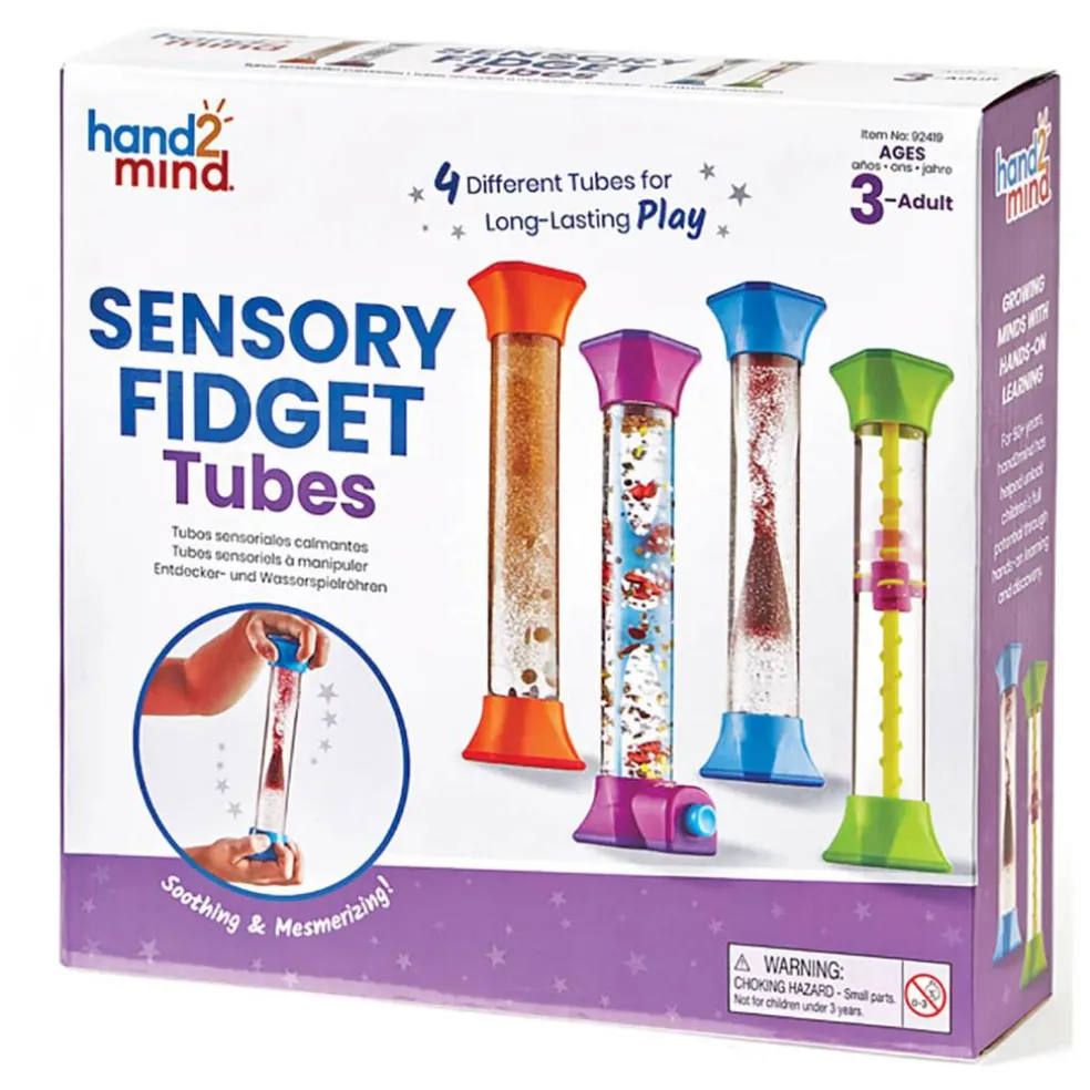hand2mind® 8" Sensory Fidget Tubes, 4ct.