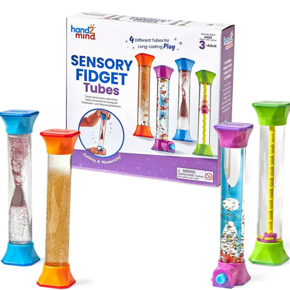 hand2mind® 8" Sensory Fidget Tubes, 4ct.